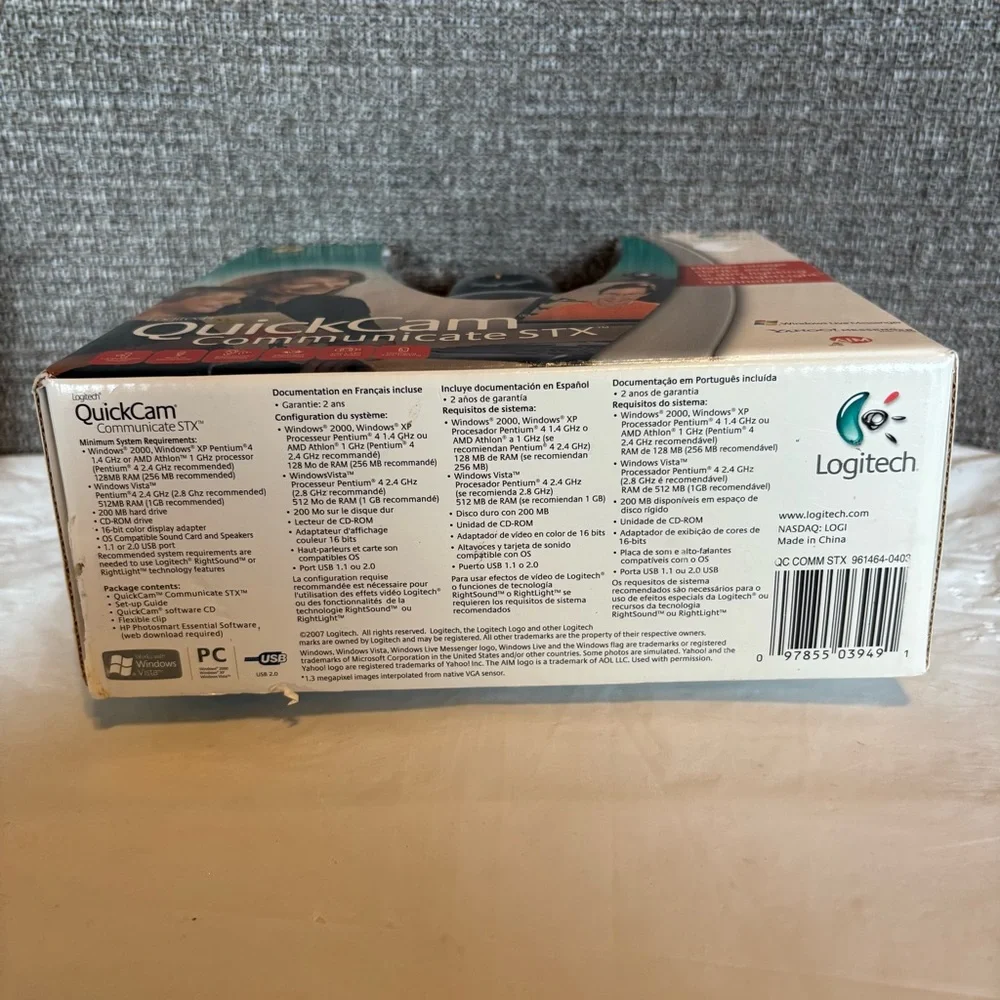 Logitech QuickCam Communicate STX Computer Webcam New In Box Microphone Unopened